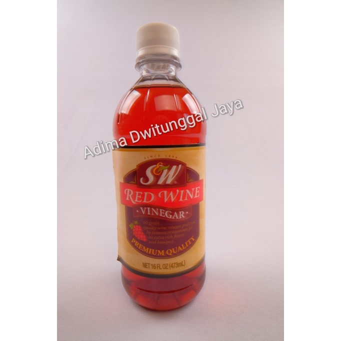 S&amp;W Red Wine Vinegar / Cuka 437ml