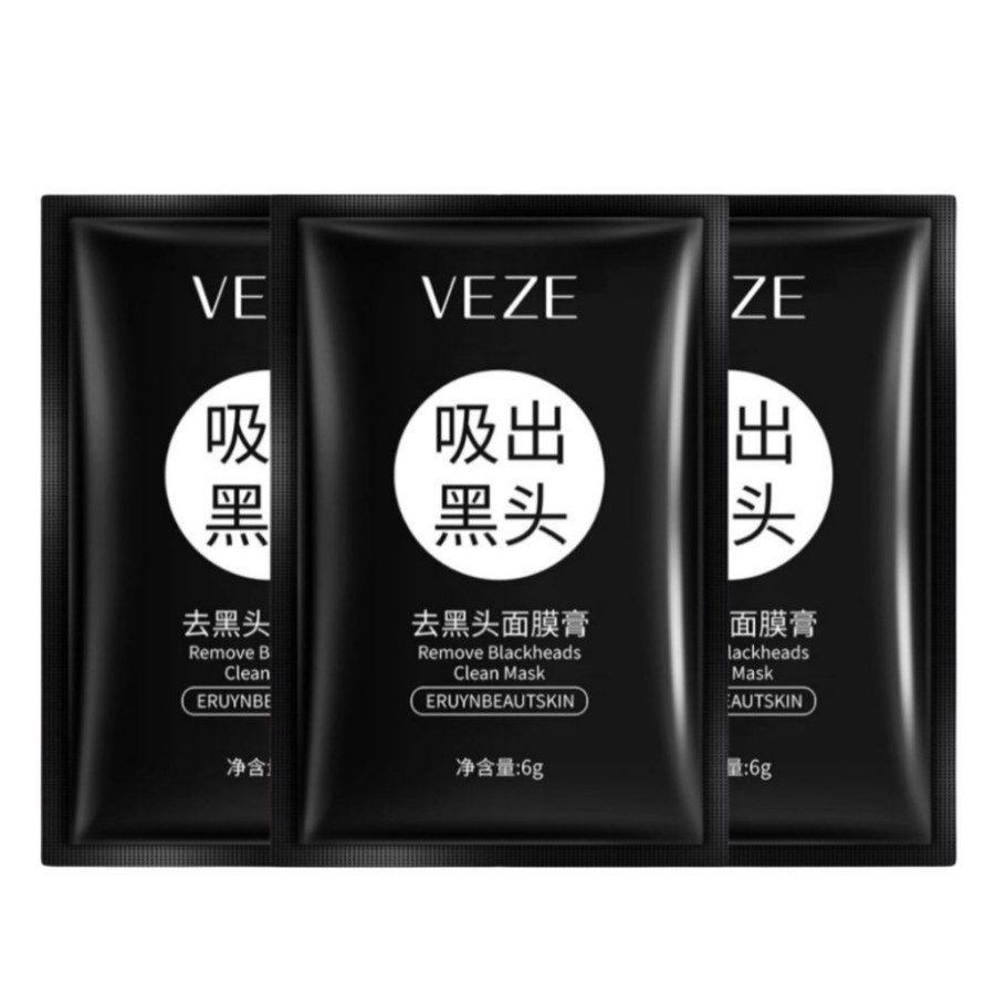 HS MASKER WAJAH KOMEDO VEZE PEEL OFF MASK CHARCOAL REMOVE BLACKHEAD