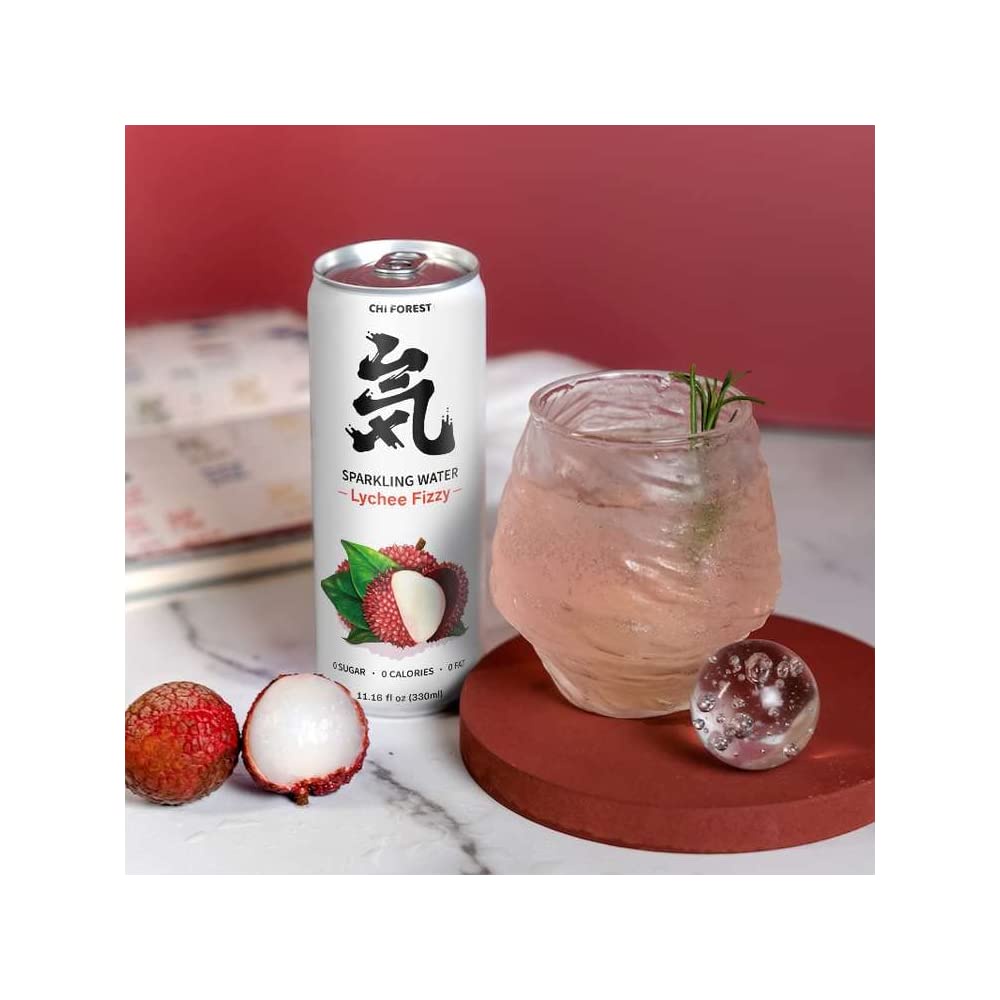 [HALAL] Chi Forest Sparkling Water 480ml Lychee / White Peach Minuman Bebas Gula