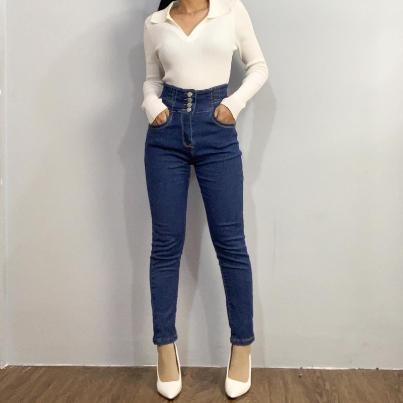 [LUXE.DLABEL] - E51 Jeans | Celana panjang Highwaist wanita Jeans import premium Jeans wanita polos ripped jeans High waist jeans wanita bkk Skinny Jeans High waist Baggy jeans Wideleg Jeans Kulot jeans Boyfriend jeans Wanita Kargo Jeans