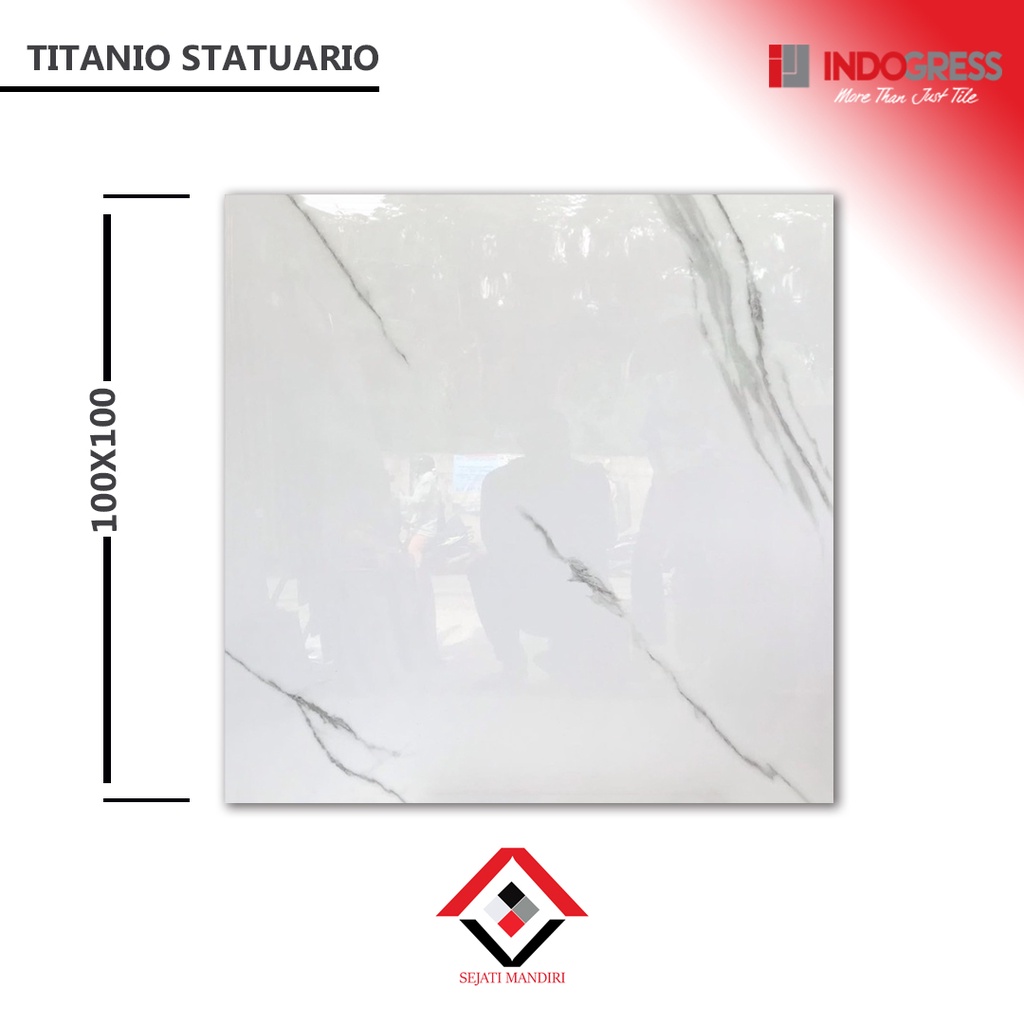 Granit 100x100 - Motif Marmer - indogress Titanio Statuario