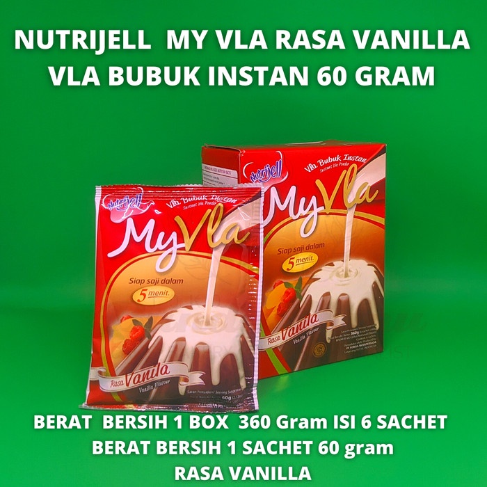 

Nutrijel My Vla Rasa Vanilla Bubuk Instant 60 gram