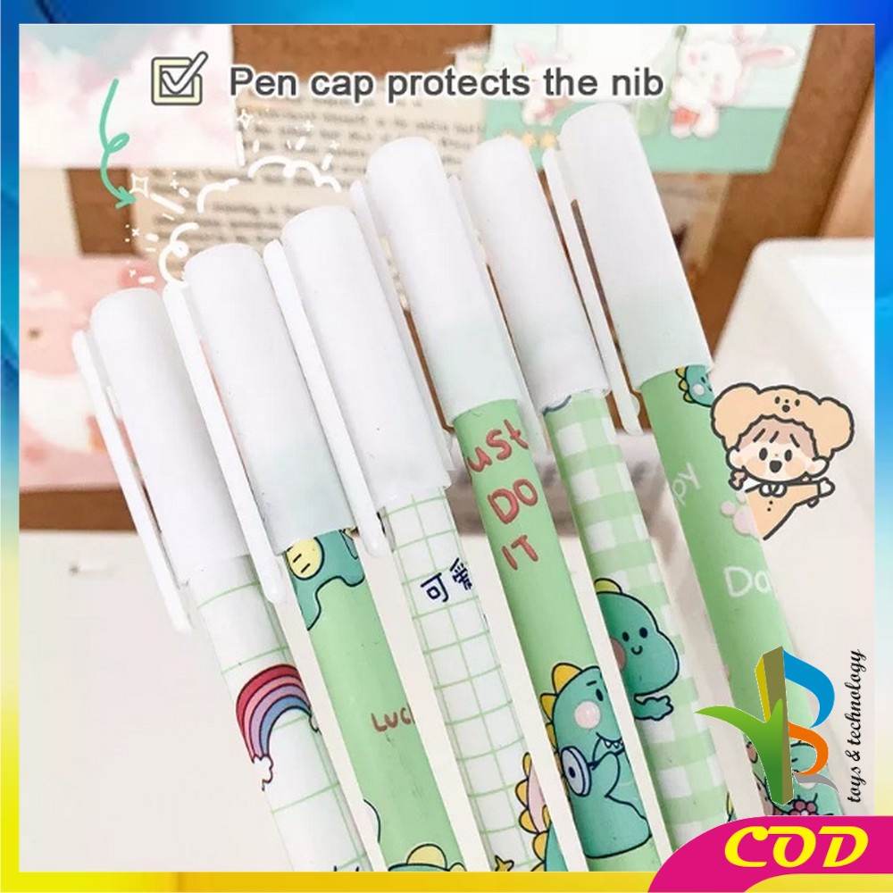 RB-A42 Pulpen Gel Hapus Karakter Animal isi 6 pcs / Pulpen Erasable / Bolpoin Tinta Bisa Di Hapus Alat Tulis Sekolah