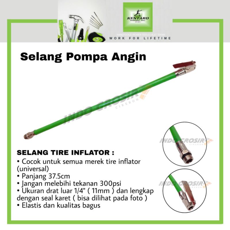 Kentaro Selang Inflator Selang Pompa Selang Tire Inflator