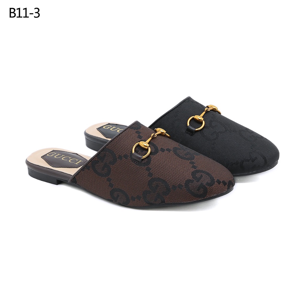 GC  GG Canvas Flat Mules B11-3