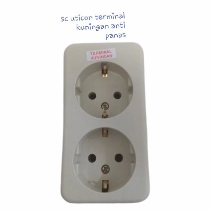 StopKontak Stop Kontak Arde 1/2/3/4/5 Hole Terminal Kuningan Anti Panas UTICON