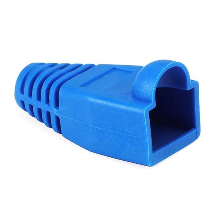 Plug boot RJ45 Red Blue Grey