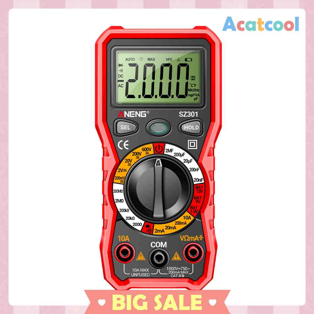 Multimeter Digital NCV Genggam 2000 Counts Diode DC AC