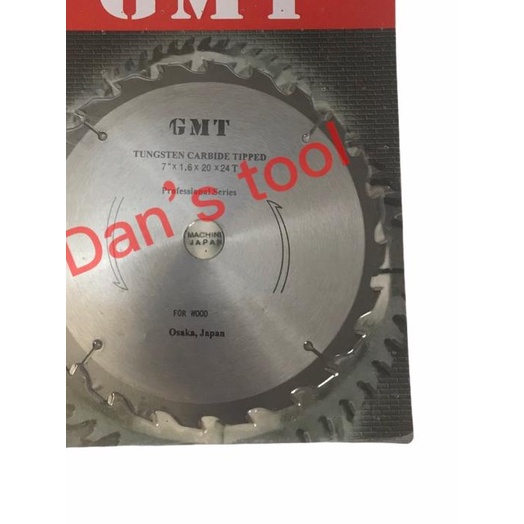 Mata Circular GMT 7 inch x 24 T / Circular Saw Blade/ Mata Potong Kayu