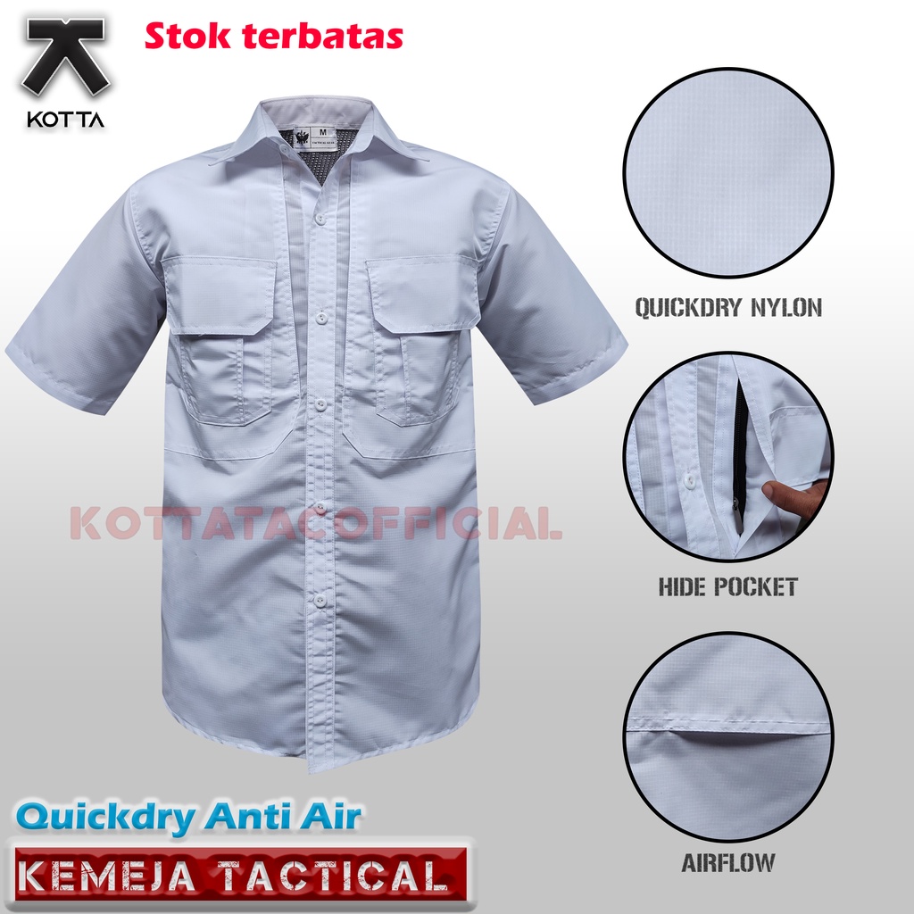 KEMEJA TACTICAL QUICKDRY ANTI AIR - KEMEJA TACTICAL LENGAN PENDEK - KEMEJA ANTI AIR - KEMEJA OUTDOOR QUICKDRY