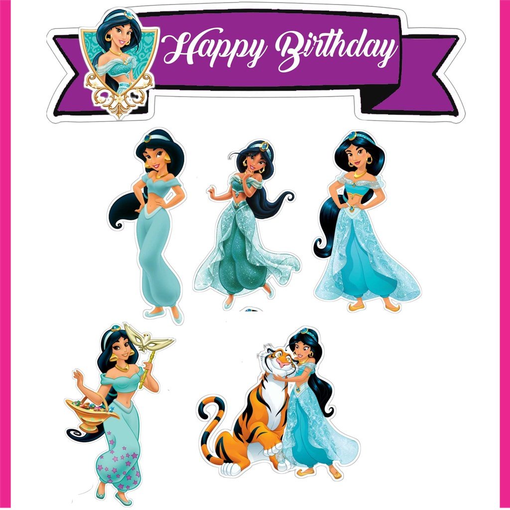 

BIGBAG TOPPER CAKE ULANG TAHUN / HIASAN KUE PRINCESS JASMINE