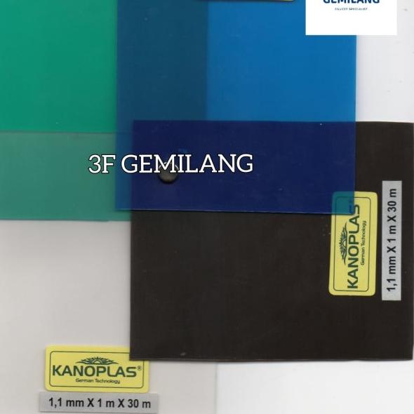 Fiber Plastik Penutup Pagar KANOPLAS POLOS CLEAR 1.1mm Meteran - Clear