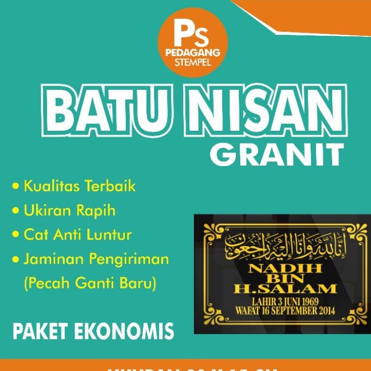 Batu Nisan Granit 30x20 cm