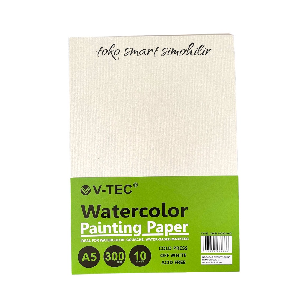 V-tec A5 Water Color Paper Sheets Cold Press Watercolor