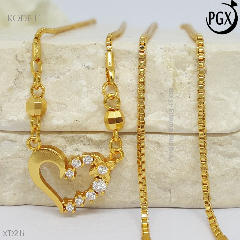 PGX Kalung Wanita Xuping Perhiasan Lapis Emas Aksesoris Fashion Premium - XD211