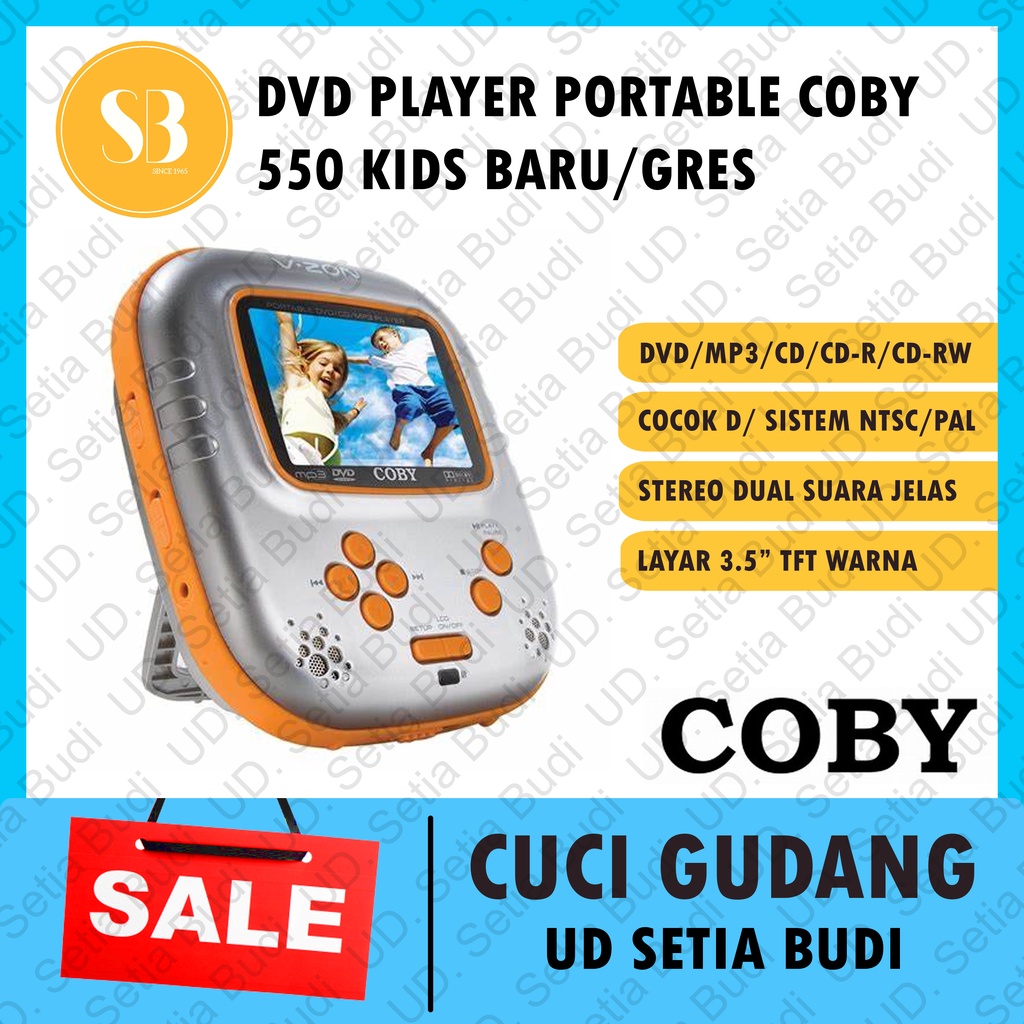 CD VCD DVD Player Portable Kids Anak Coby DVD-550 Baru dan Murah