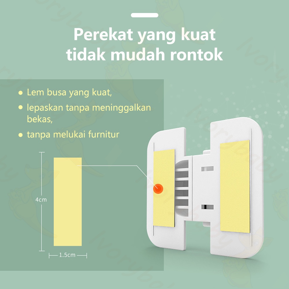 Ivorybaby Safety lock lemari Kunci kulkas pengaman anak Pengaman laci lemari pintu