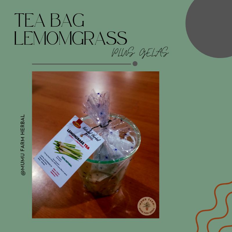 

TeaBag/Teh Celup Herbal Lemongrass ( Lemongrass Tea ) Bonus Gelas