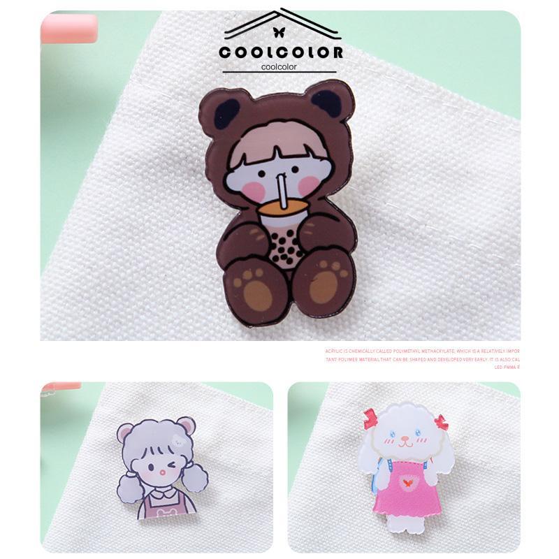 COD❤️Bros Pin Gaya Jepang Dan Korea Untuk Aksesoris Pakaian Fashion Korea- cl
