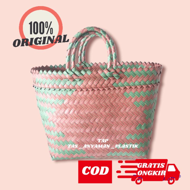 Tas Souvenir LEBARAN  ,Tas Parcel,Tas Kendurinan ,Tas Anyaman Grosir Murah Ukuran M/Tanggung