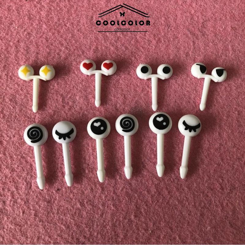 COD❤️10pcs Animal Fruit Fork Mini Cartoon Children Snack Cake Dessert Food Fruit Pick Toothpick Lunches Decor- cl