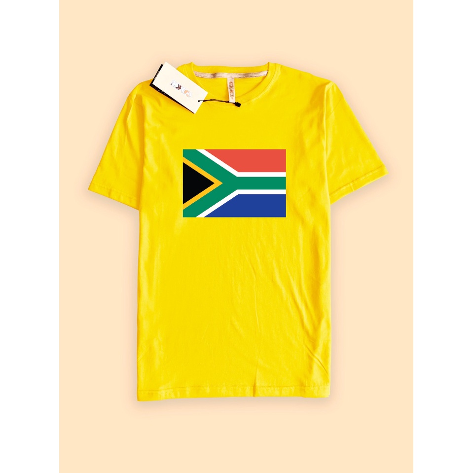 kaos thisrt premium desian bendera afrika selatan