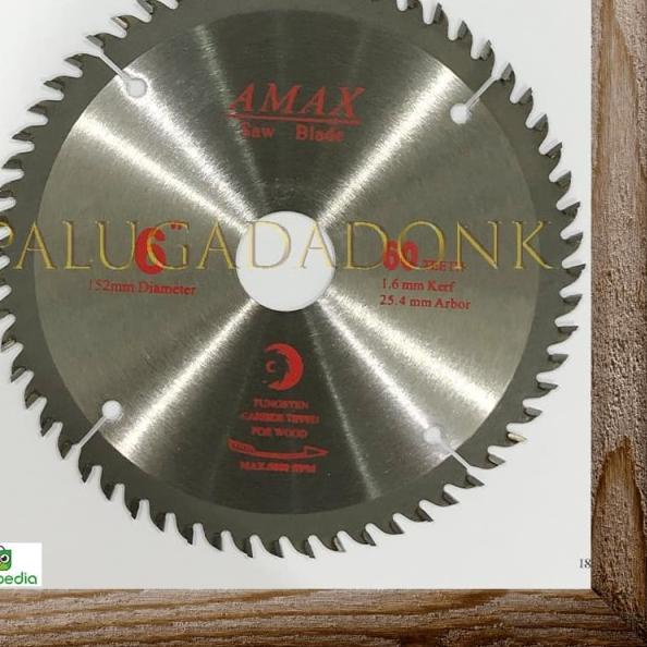 Circular saw 6 inch x 60T Super Thin / Mata Gergaji Kayu Saw Blade 6"