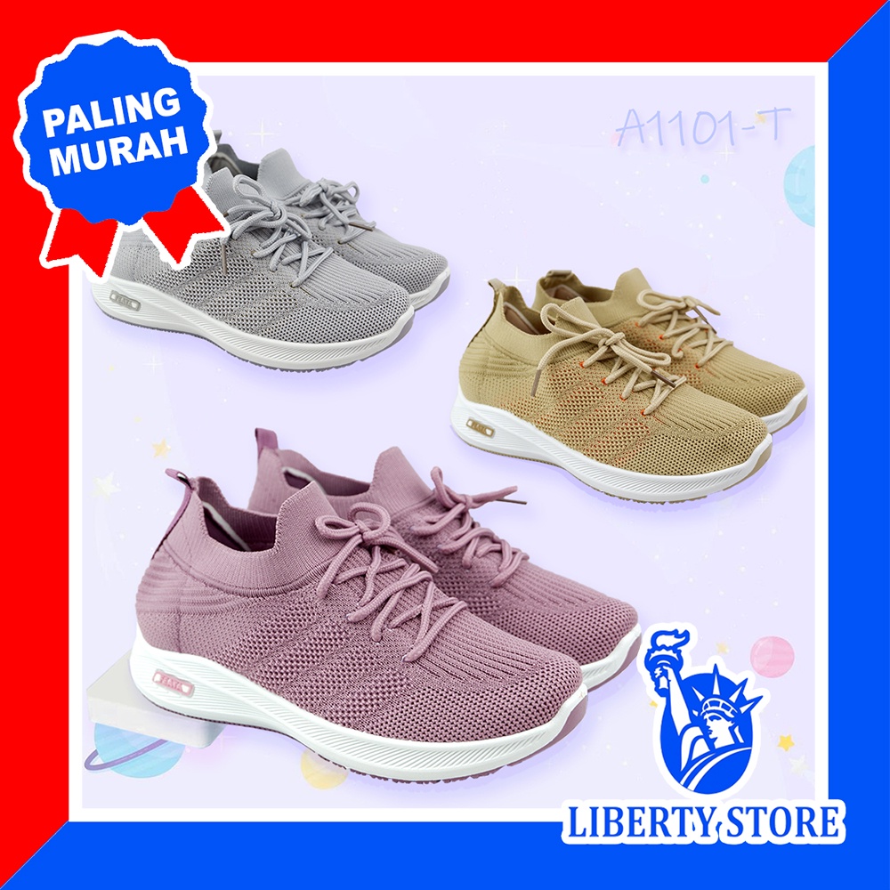 Sepatu Sneakers Rajut Anak Cewek Kekinian Feata A1101-T