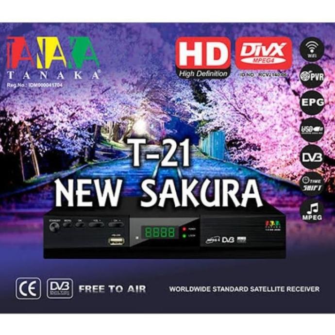 BIG SALE SET TOP BOX TV DIGITAL TANAKA NEW SAKURA T-21 KHUSUS ANTENA PARABOLA