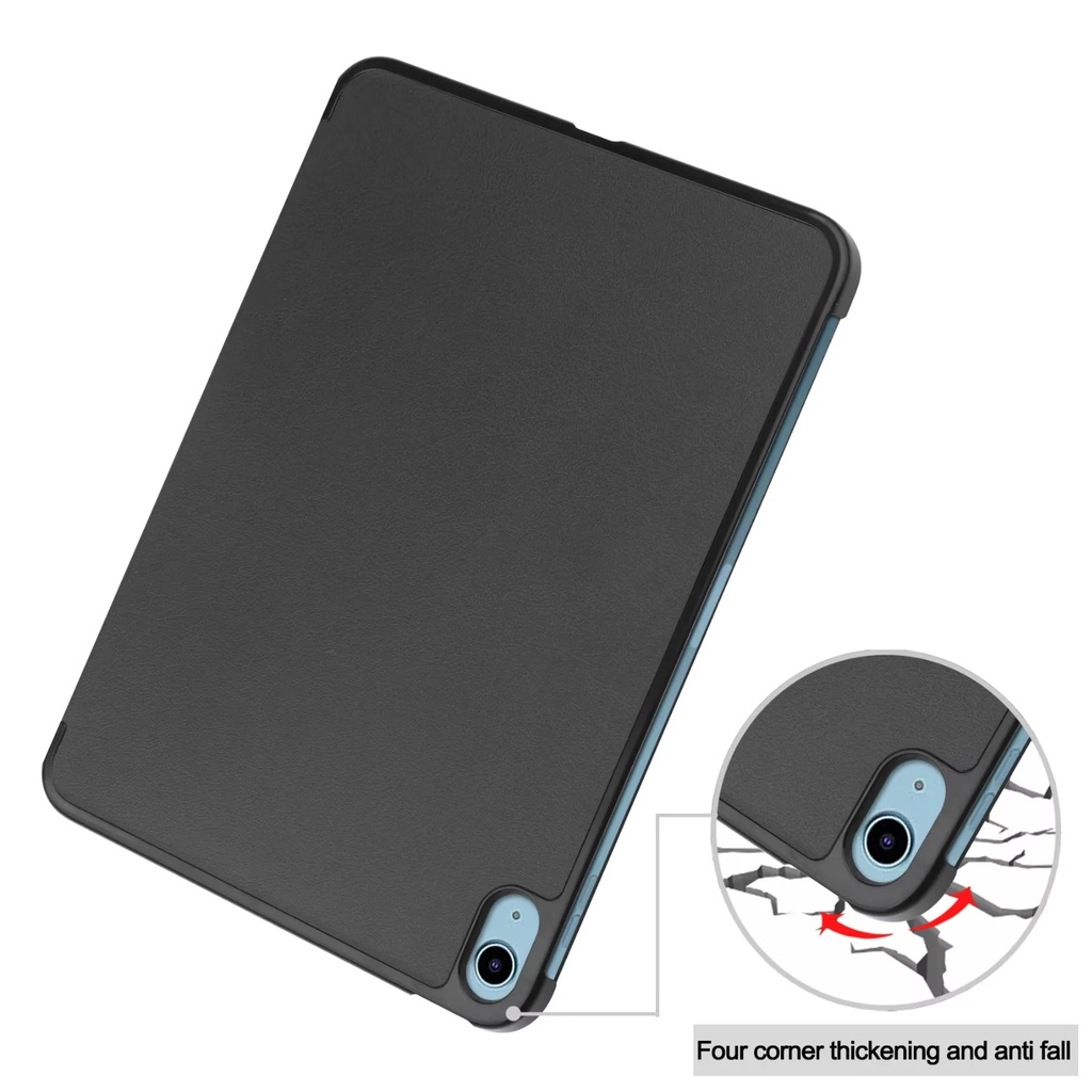 Casing Flip Lipat Pu Warna Polos Untuk iPad 10 (2022) 10.9 &quot;Gen 10.9&quot; A2757 A2777
