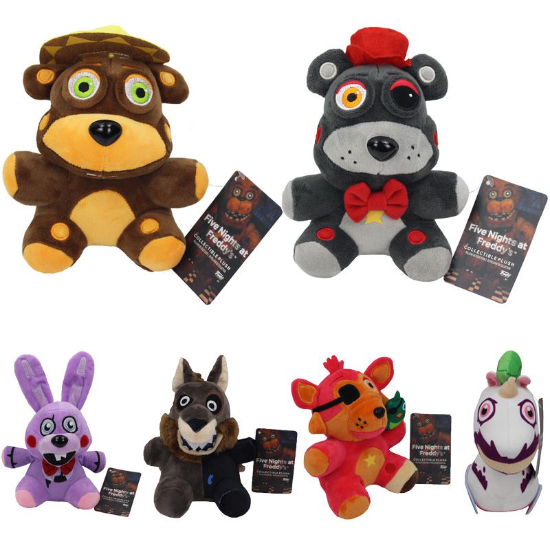 Nights Five At Freddy's Pizza Simulator Rockstar Foxy Buny Bear Mainan Serigala Mewah