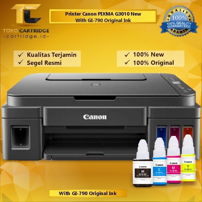 Printer Canon Pixma G2010 / G2020 / G3010 / G3020 / G4010 / G3060 Print Scan Copy New Ori All in One Multifungsi Optional Wireless Wifi ADF Scan Kertas Legal F4