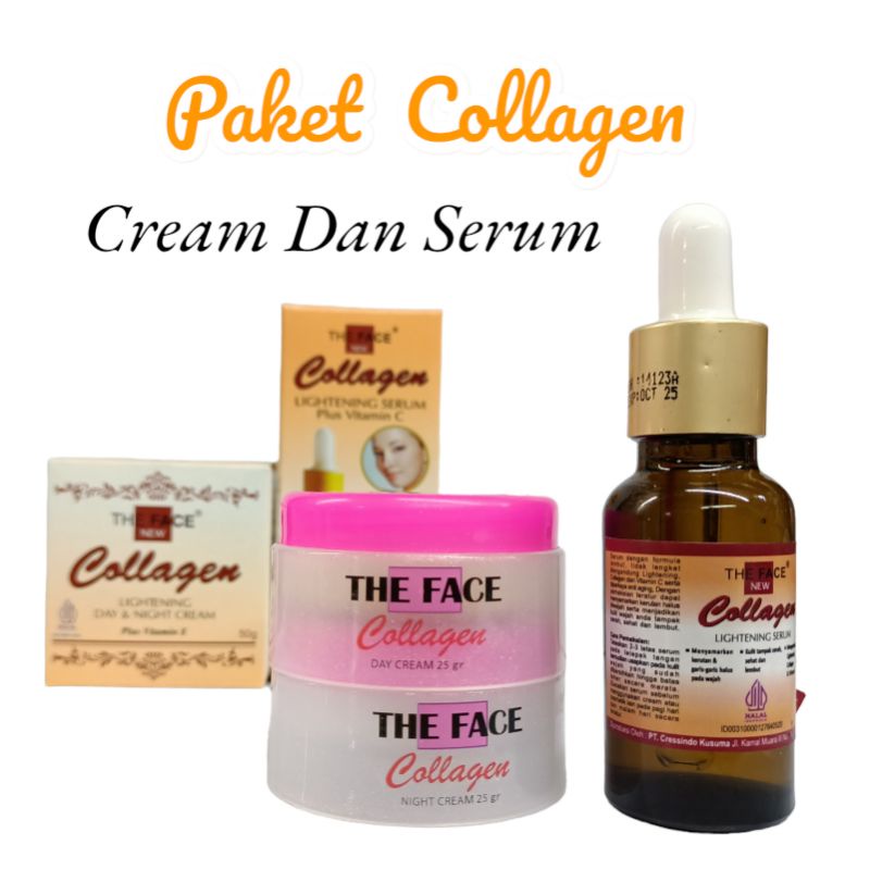 Paket Collagen The Face Cream Dan Serum Original