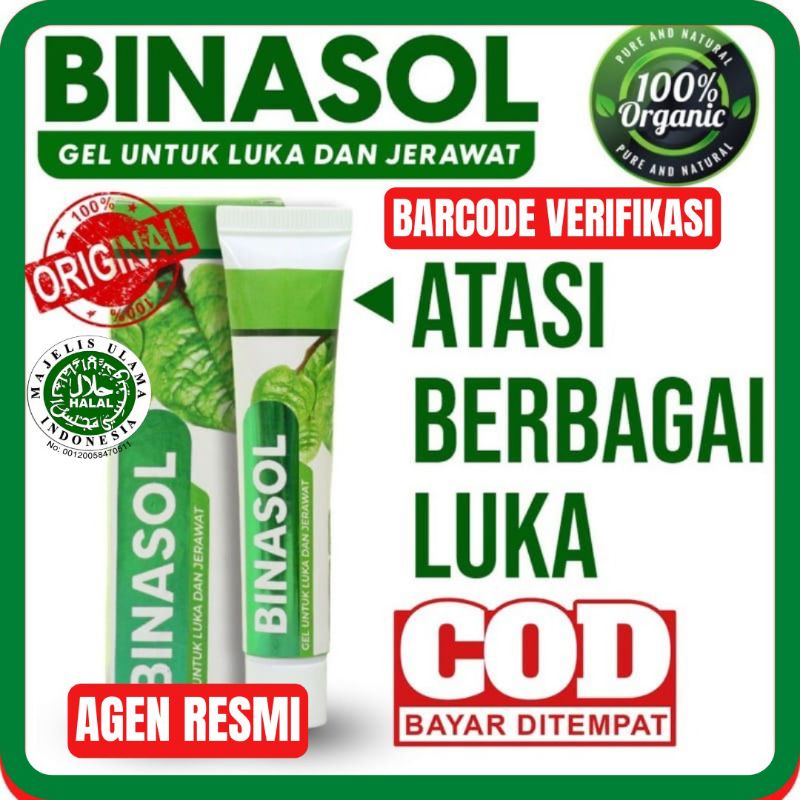 [𝗕𝗜𝗦𝗔 𝗖𝗢𝗗] 𝗕𝗜𝗡𝗔𝗦𝗢𝗟 - GEL BINASOL ASLI 100% - BINASOL - GEL BINASOL - SALEP BINASOL Obat Herbal JERAW