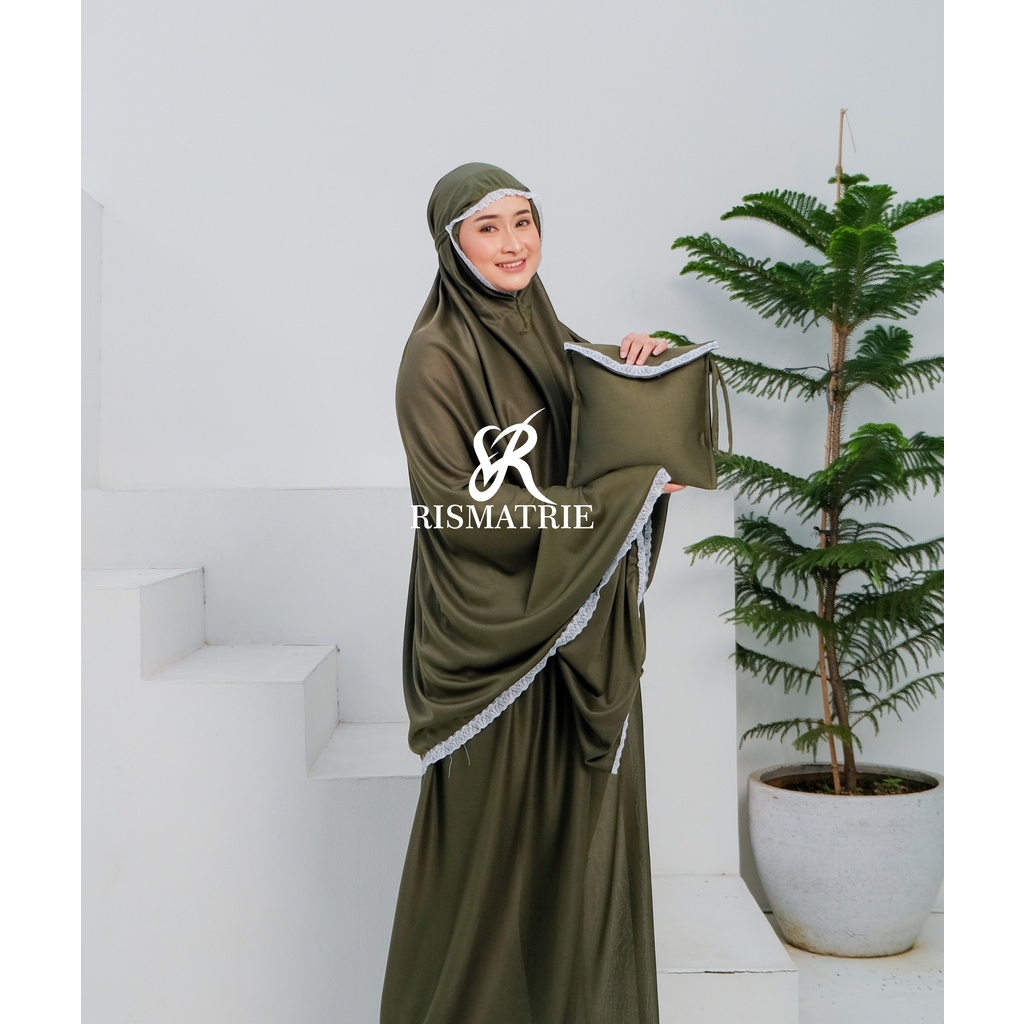 MUKENA AMPLOP JUMBO Mukena travel Renda Premium MUKENAH TRAVELING MUKENA TR Mukenah hyget higet Rismatrie JUMBO Hyget Polos All Siza Free Tas Traveling-Mukena Amplop Army
