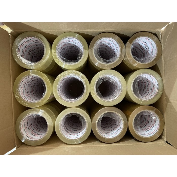

Tape (Khusus Gojek / Grab) Lakban Bening / Coklat (45Mm X 100Y).. /Dus