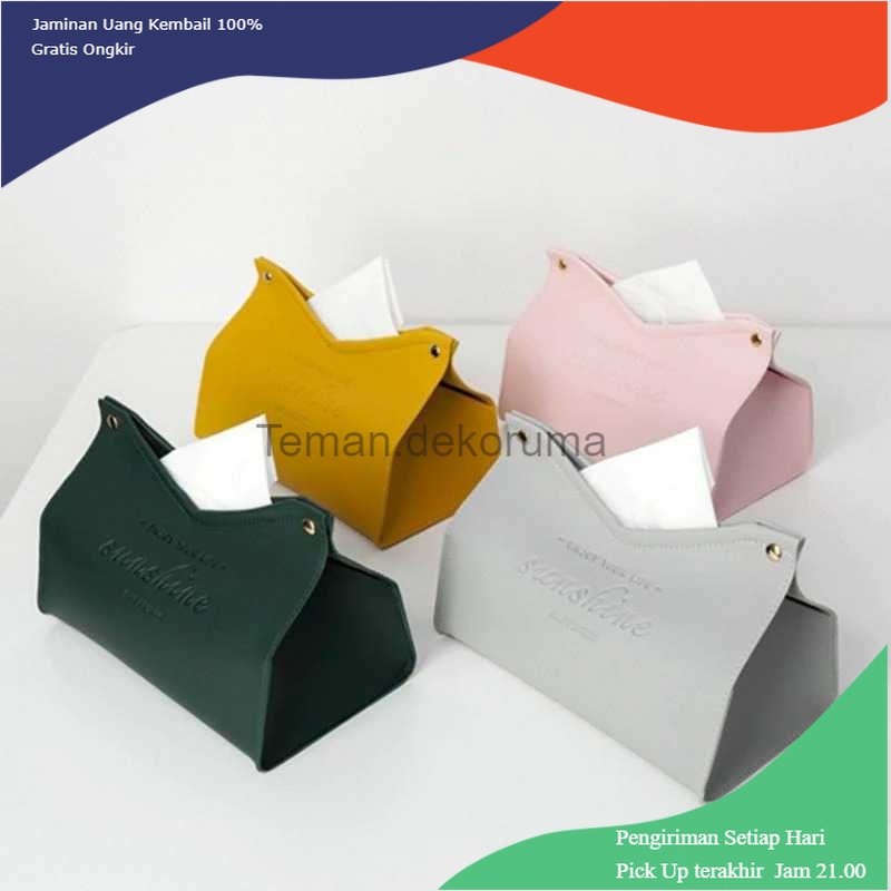 TD -PR Bihaosi Kotak Tisu Premium Kulit Tissue Box V Mouth - ZJ008