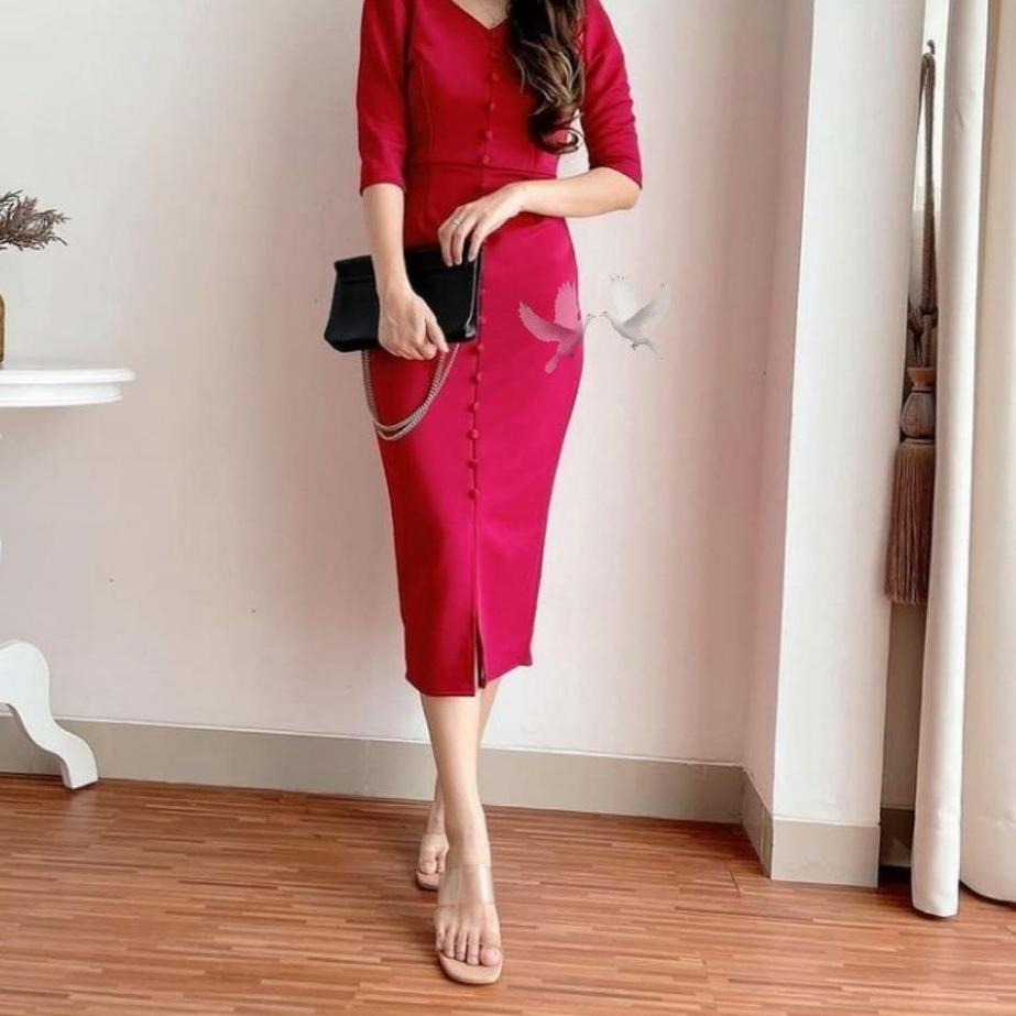 ➾❈❁ Mini dress Korea / DRESS SCUBA HANY DAHAYU / DRESS BODYCON SCUBA PREMIUM JUMBO / dress SIMPLE CA