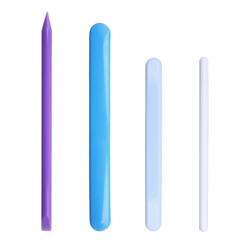 Siy 4 Pcs Stik Pengaduk Resin Bahan Silikon Aneka Ukuran Cr