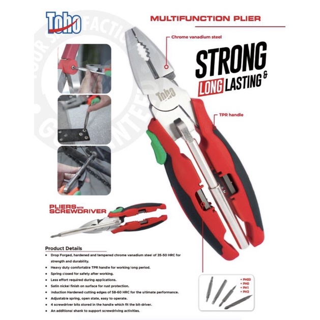 TOHO Tang multifungsi 8 inch / Multifunction plier / Alat perkakas berkualitas