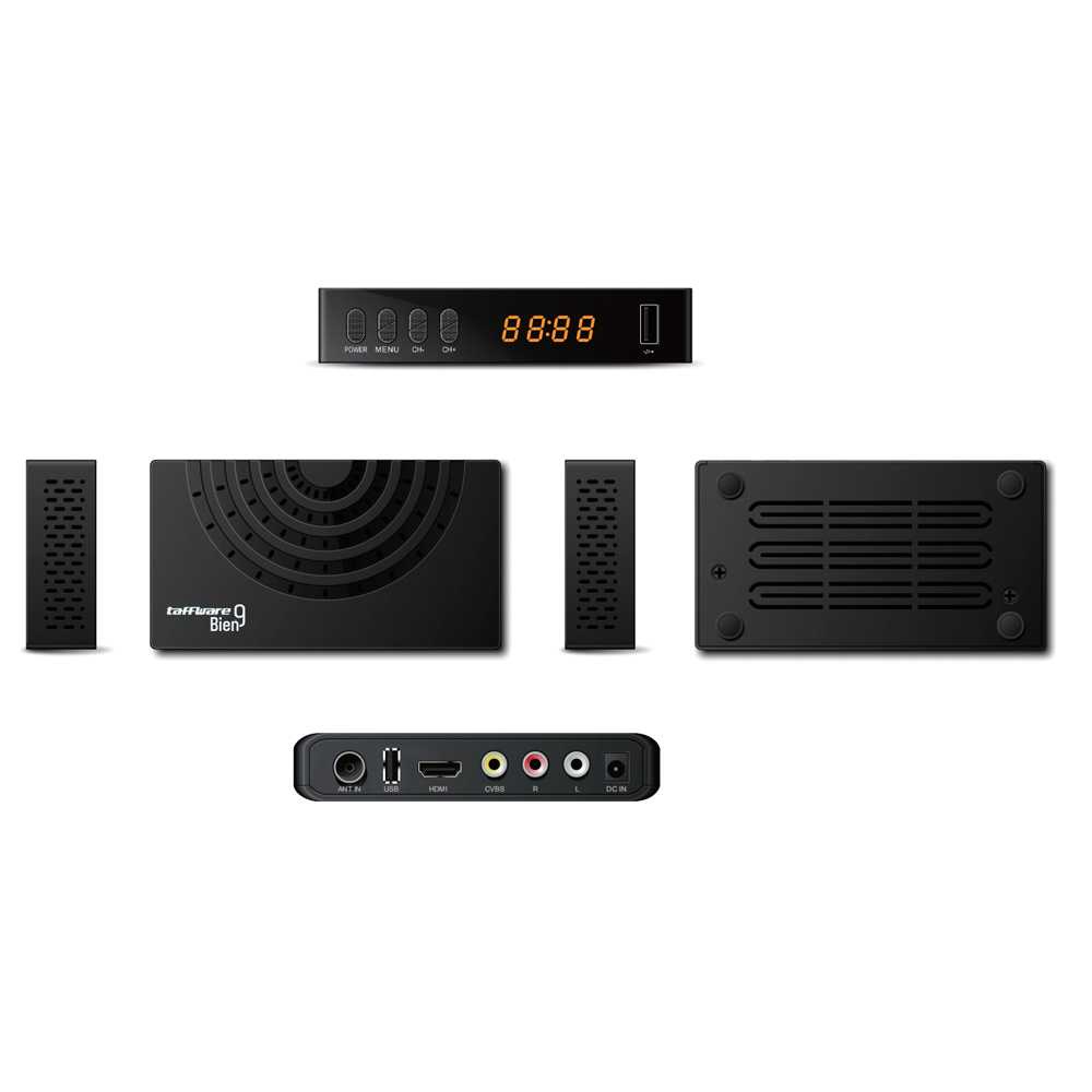 Taffware Bien9 Set Top Box TV Digital H.264 1080P DVB-T2 / Set Top Box DVB T2 Analog To Digital STB 