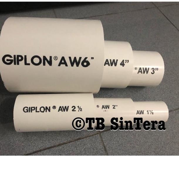 Pipa PVC 3" inch AW Putih Giplon per Batang