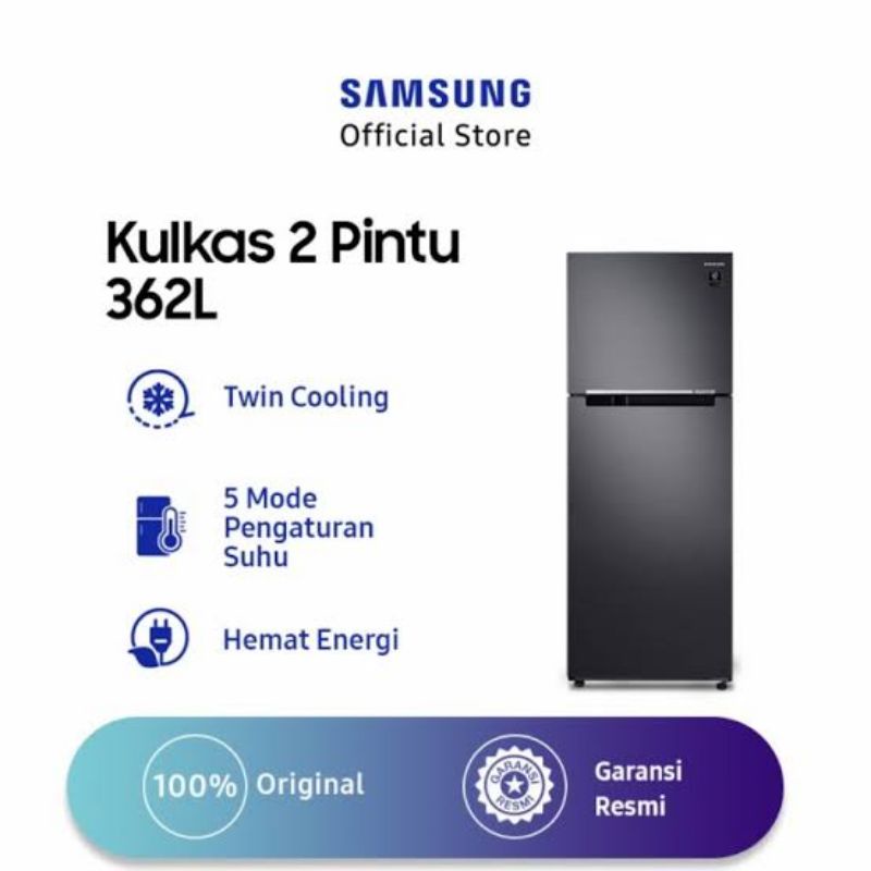 SAMSUNG RT35K5030B1 KULKAS 2 PINTU INVERTER TWIN COOLING 362 L RT35