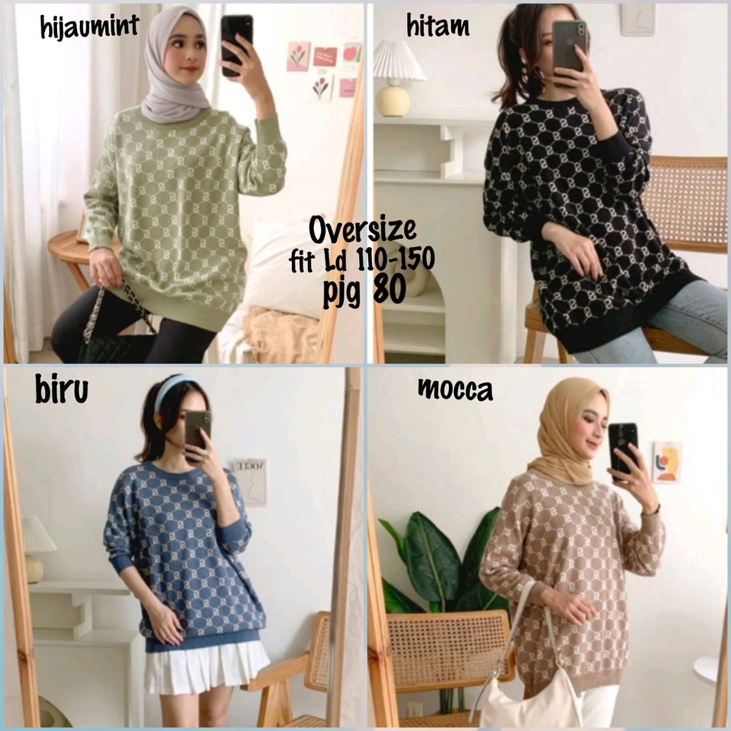 Blus big size jumbo rajutan wanita