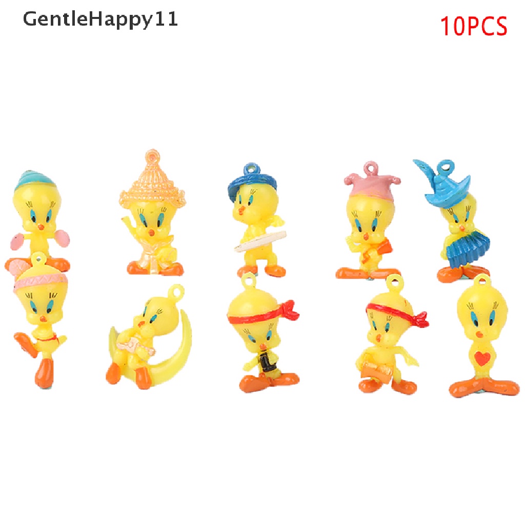 Gentlehappy 10Pcs / Set Mainan Action Figure Kartun Burung Wanita Tweety