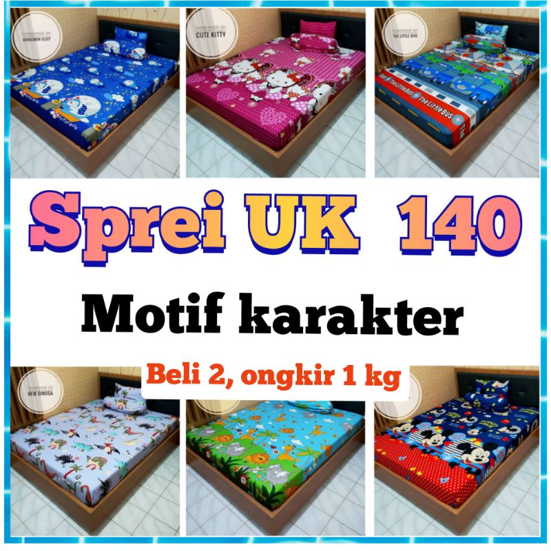 SPREI SEPRAI SEPREI HOMEMADE MOTIF KARAKTER GAMBAR DORAEMON KEROPI HEWAN BINATANG TAYO SPIDERMAN BT2