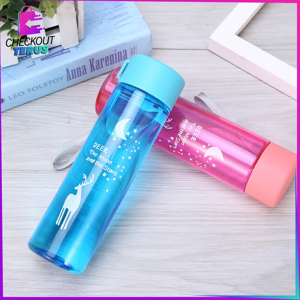 CT C709 Botol Minum Portable 450ML Motif Karater Binatang Rusa Sport Travel Anak Sekolah Tumbler Botol Air Minum