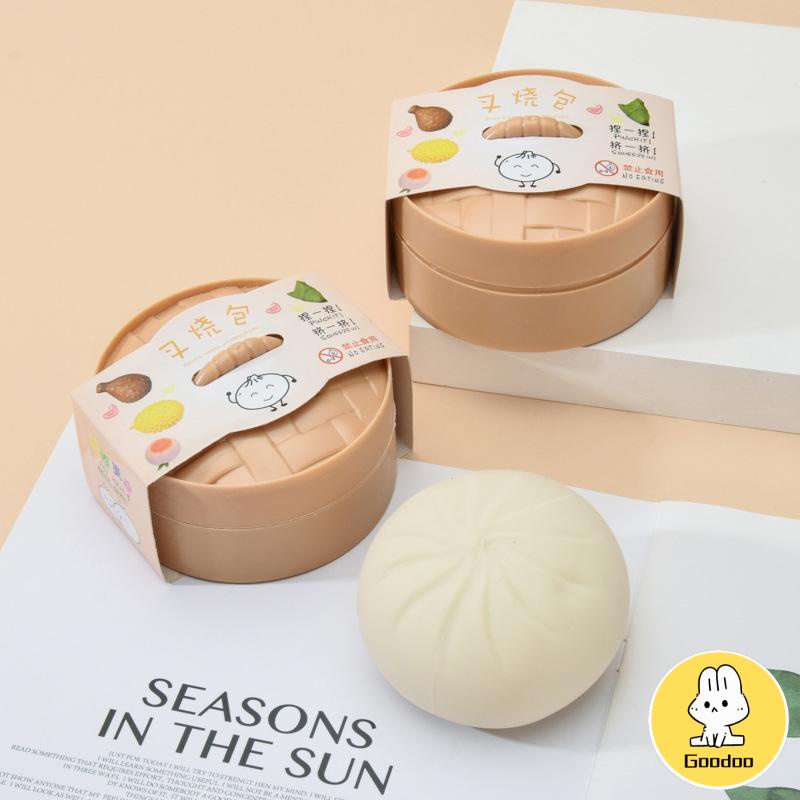 Mainan squishy stress ball pao Mainan bakpao palsu Dimsum bakpao mooncake hakau siomay mantau -Doo