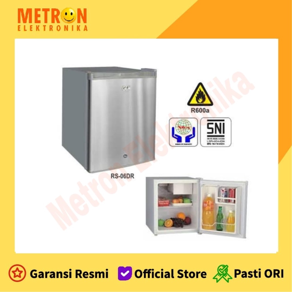 GEA RS06DR / Mini Bar RS 06DR Kulkas Portable 1 Pintu Refrigerator