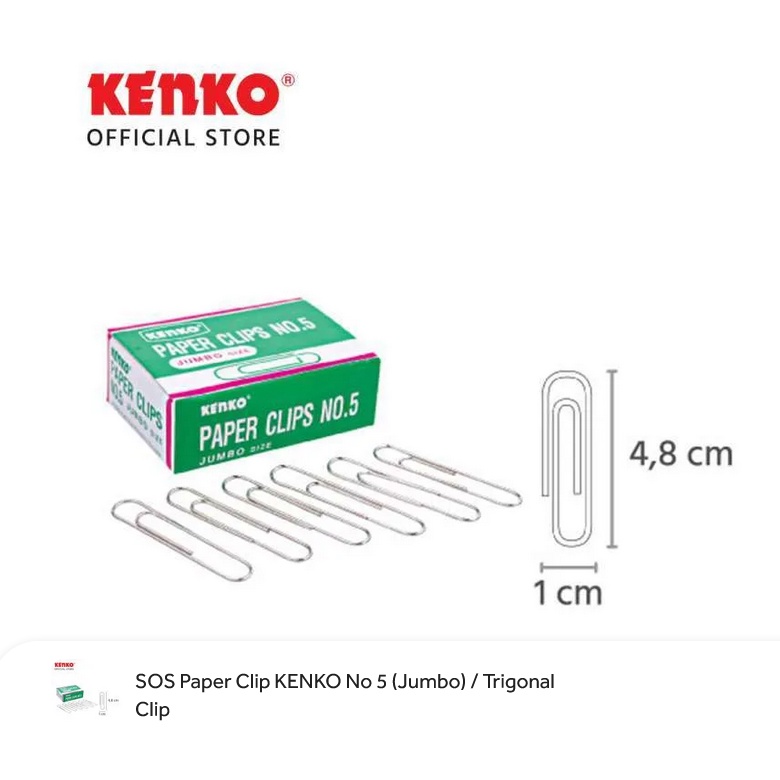 

Paper Clip Kenko No. 5 Jumbo Size